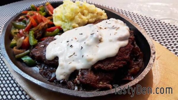 Mushroom beef steak