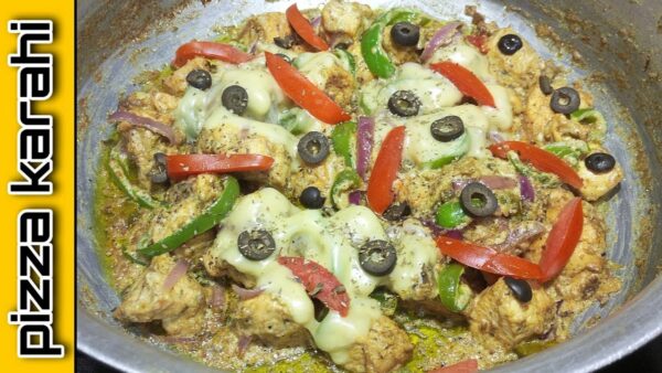 chicken pizza karahi { 300 Gr }